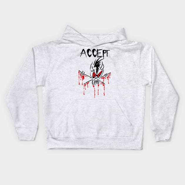 headbang accept Kids Hoodie by potato cast